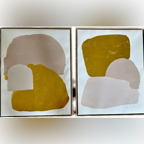 Threshold Wall Decor Set Of 2 6 X 2 Framed Canvases Pinkgold